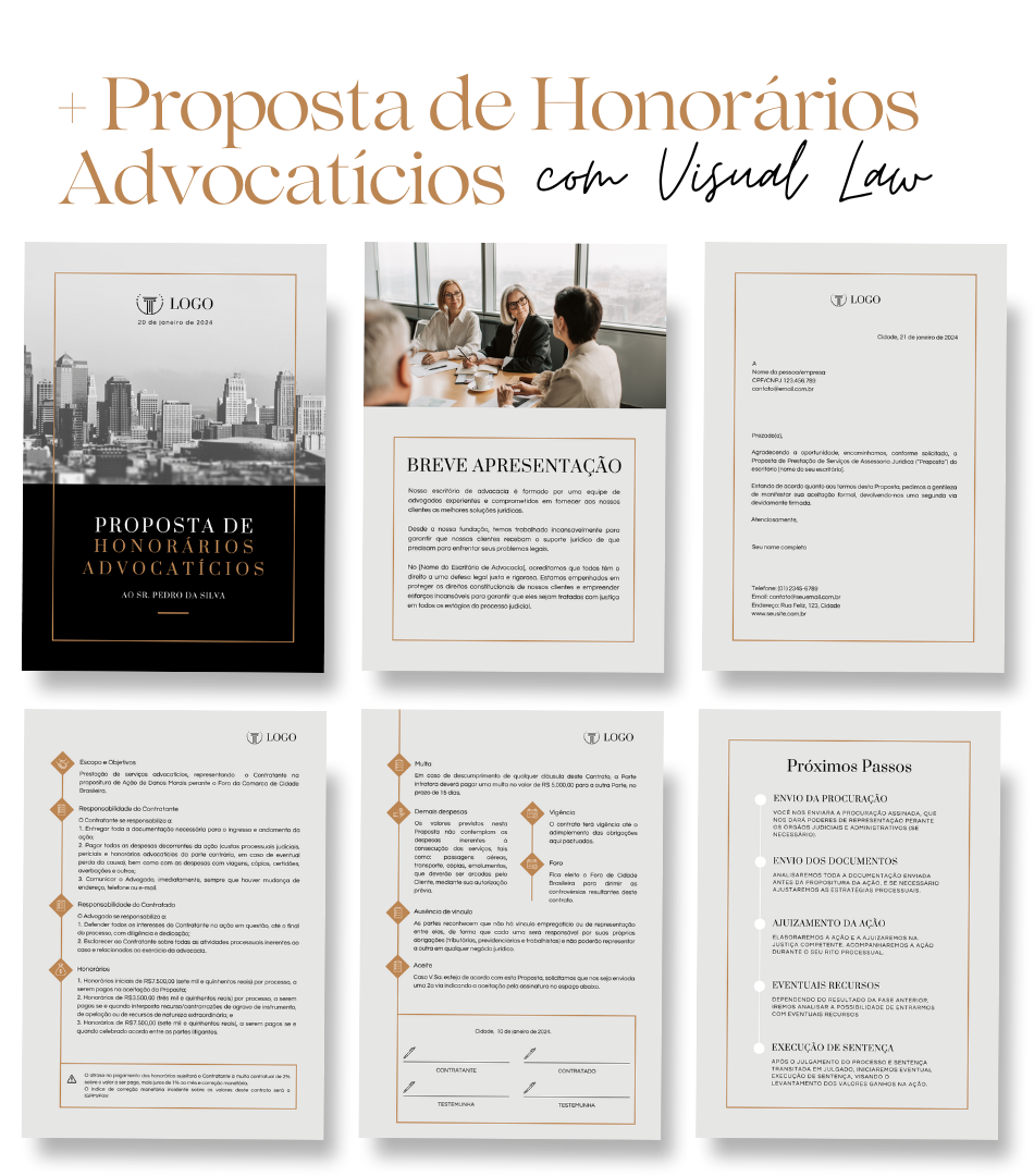 modelo de Proposta de honorários advocatícios