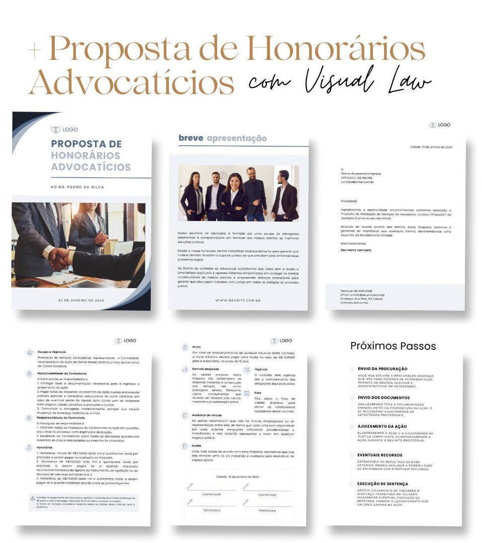 Proposta de honorários advocatícios com visual law